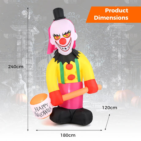 240 CM Giant Halloween Inflatables with Hammer and Sandbags