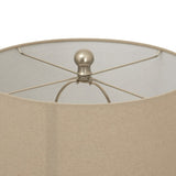 Twill Weave Ceramic Table Lamp With Linen Shade