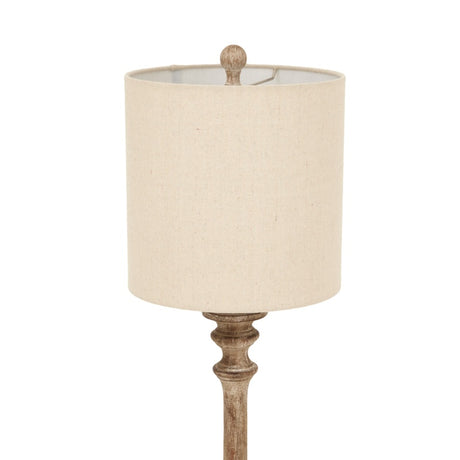 Pallido Candlestick Table Lamp With Linen Shade