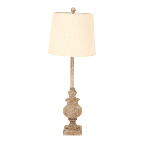 Chiaro Candlestick Table Lamp With Linen Shade