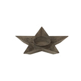 Rustic Metal Star Tealight With Glass Votive