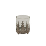 Rustic Glass Candle Holder