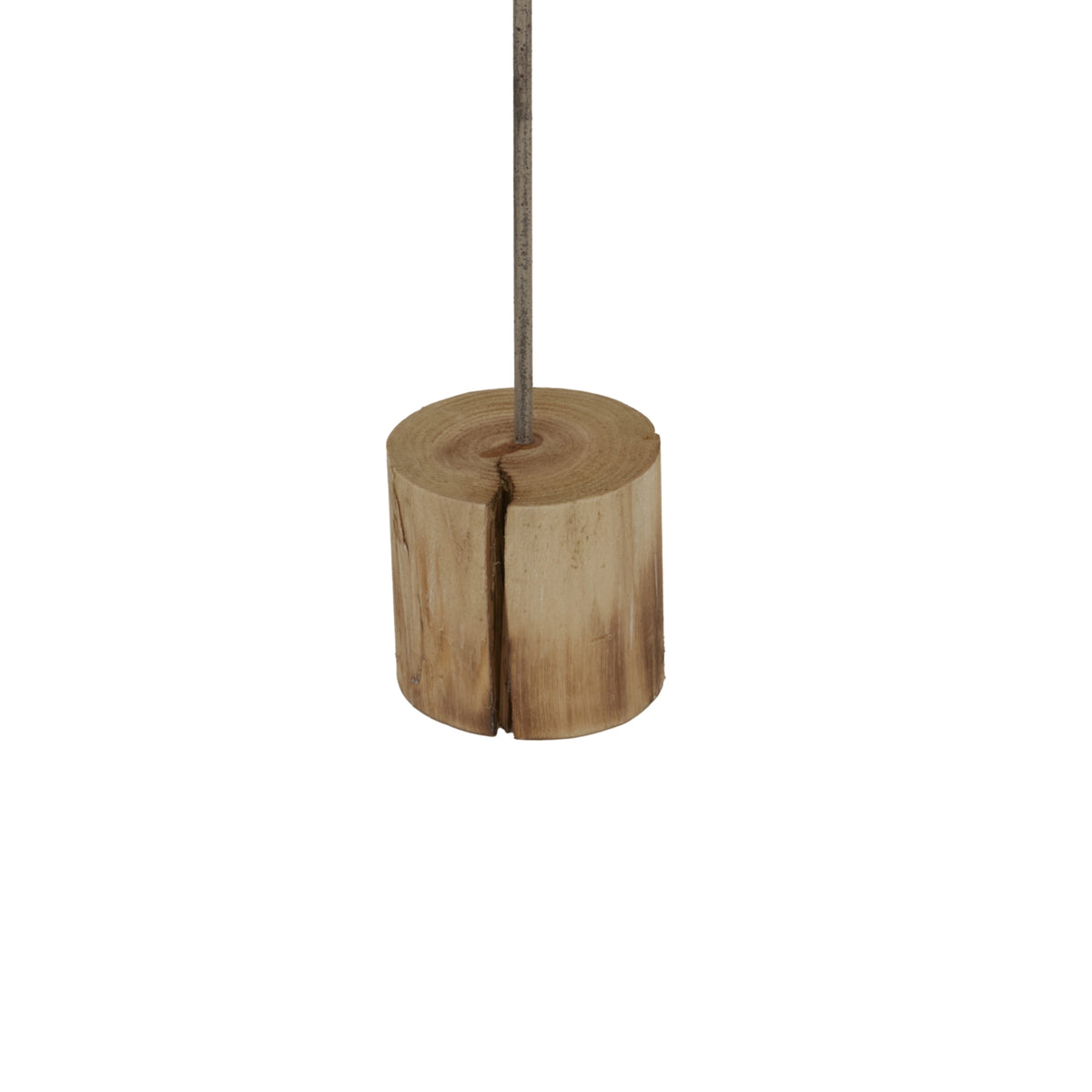Natural Rustic Star On Wood Stand With Glass Votive