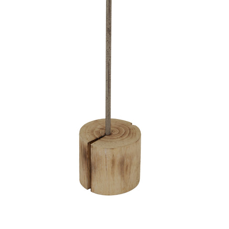 Large Natural Rustic Star On Wood Stand With Glass Votive