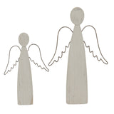 Large Whitewashed Rustic Standing Angel