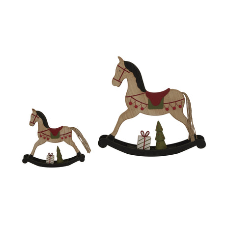 Rustic Decorated Rocking Horse