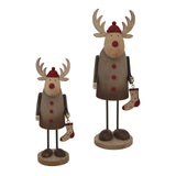 Rustic Rudolf With Stocking Decoration