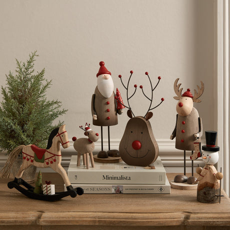 Rustic Rudolf With Stocking Decoration