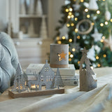 Rustic Metal Star Candle Holder On Wood Stand