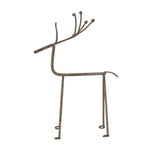 Rustic Metal Reindeer On Stand