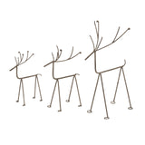 Medium Rustic Metal Reindeer On Stand