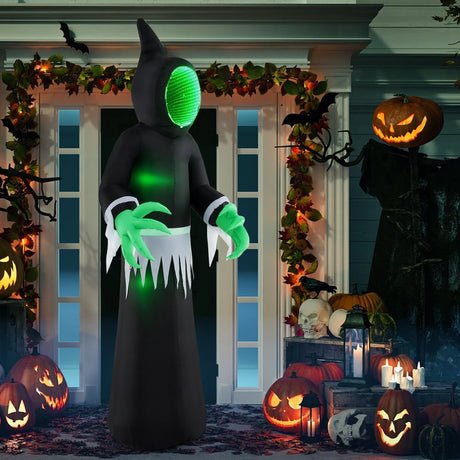 240CM Giant Blow up Ghost with Infinity Mirror Light and LED Lights