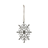 Rustic Hanging Ice Snowflake Decoration