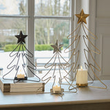 Rustic Outline Star With Four Glass Votives
