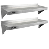 2 x KuKoo Stainless Steel Shelves 1250mm x 300mm