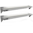 2 x KuKoo Stainless Steel Shelves 1940mm x 300mm