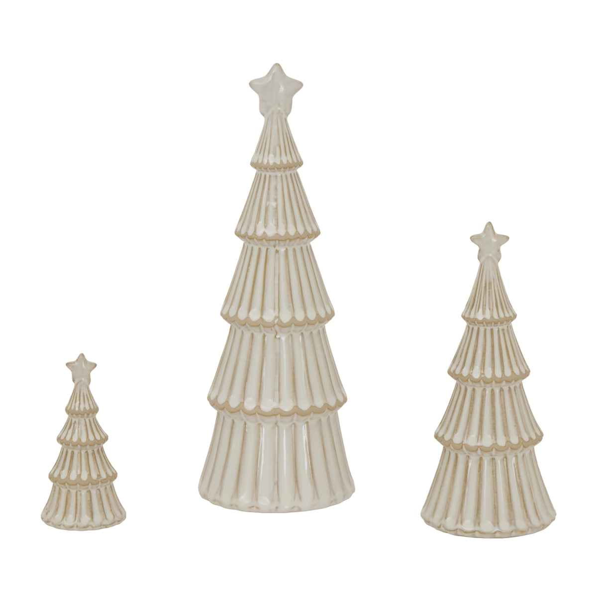 Alora Ceramic Snowy Layered Tree With Star