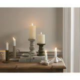 Alora Olive Ceramic Pillar Candle Holder