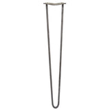 4 x 28" Hairpin Legs - 2 Prong - 12mm - Raw Steel