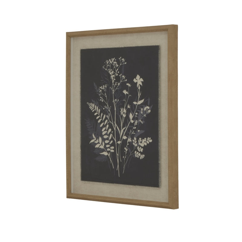 Flora & Fauna Collection Grove On Linen In Beaded Frame