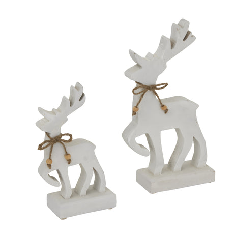 Large White Standing Reindeer