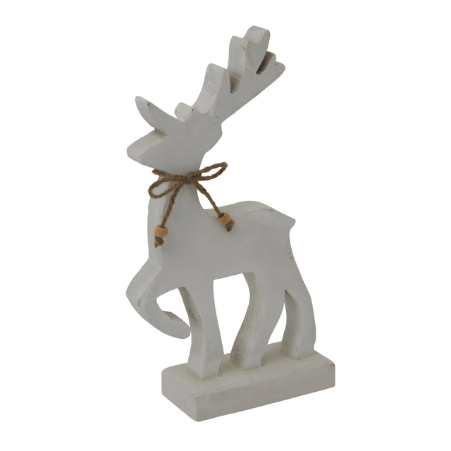 Large White Standing Reindeer