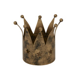 Antique Gold Crown Tealight Holder