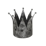 Antique Silver Crown Candle Holder