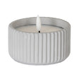 Luxe Collection Natural Glow Chalk Ribbed Small Led Candle