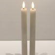 Luxe Collection Natural Glow Taupe  Ribbed Taper Candles