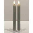 Luxe Collection Natural Glow Sage  Ribbed Taper Candles