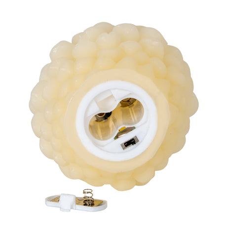 Luxe Collection Natural Glow Cream Pinecone LED Wax Candle