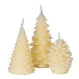 Luxe Collection Natural Glow Cream Tree LED Wax Candle