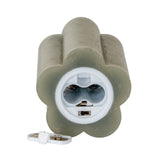 Luxe Collection Natural Glow 2.75x5 Grey Pillar LED Candle