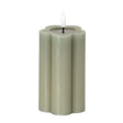 Luxe Collection Natural Glow 2.75x5 Grey Pillar LED Candle