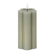 Luxe Collection Natural Glow 2.75x6 Grey Pillar LED Candle
