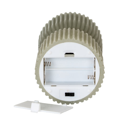 Luxe Collection Natural Glow 2.75x6 Grey Carved LED Candle