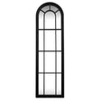 Black Wood Tall Arched Window Mirror