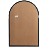 Black Wood Arched Window Mirror