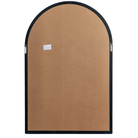 Black Wood Arched Window Mirror