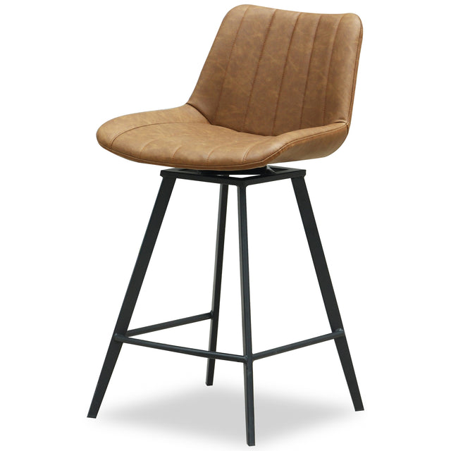 Malmo Tan Swivel Bar Stool