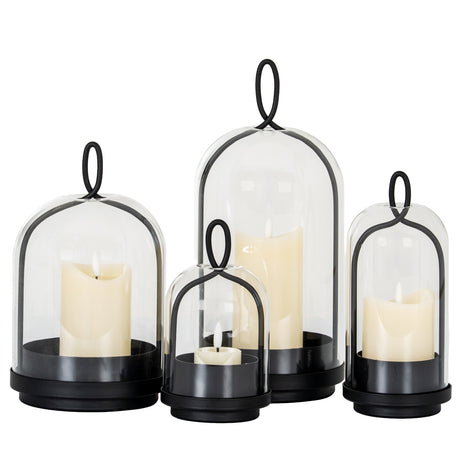 Nysa Large Candle Holder With Glass Cloche