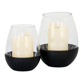 Neris Large Candle Holder With Glass Goblet