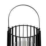 Lynk Large Lantern With Handle And Glass Candle Holder