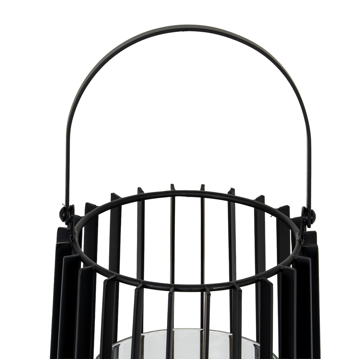 Lynk Medium Lantern With Handle And Glass Candle Holder