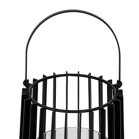 Lynk Medium Lantern With Handle And Glass Candle Holder
