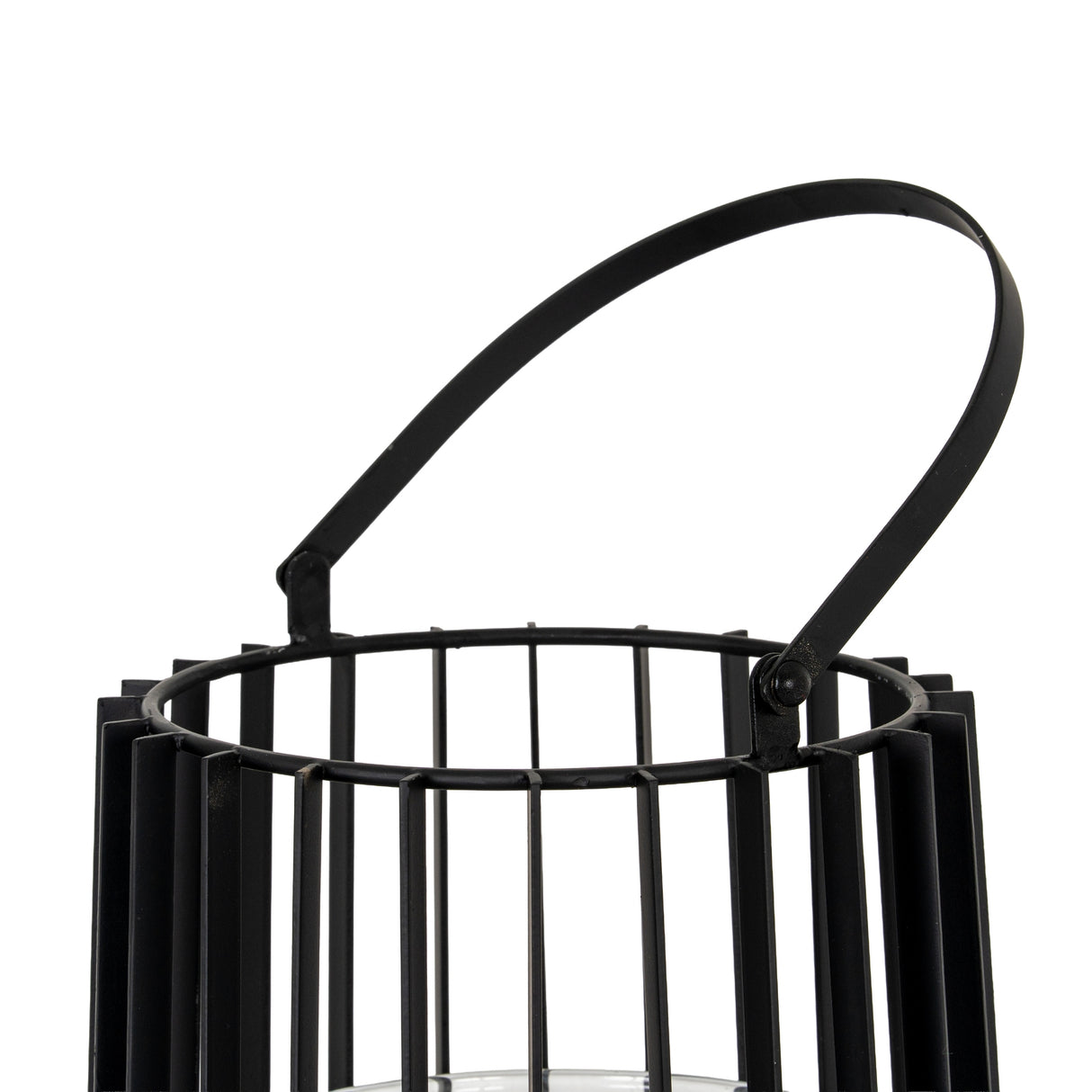 Lynk Medium Lantern With Handle And Glass Candle Holder