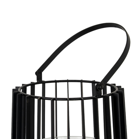 Lynk Small Lantern With Handle And Glass Candle Holder