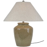 Mottura Ceramic Table Lamp With Edged Linen Shade