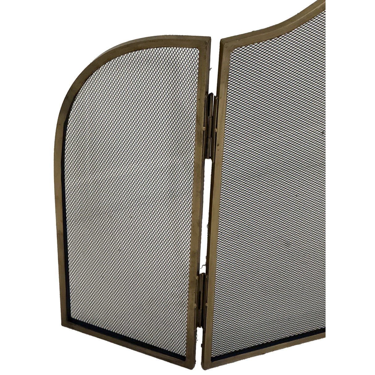 Antiqued Brass Large  Fire Screen